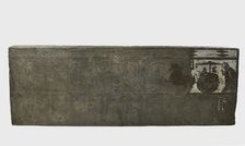 Han slab in low relief from mortuary chamber..., Han dynasty, 206 BCE-220 CE. Creator: Unknown