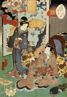 Hanachirusato, 1857. Creator: Utagawa Kunisada II