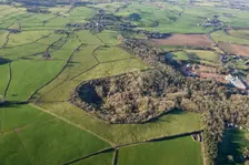 Hanbury Crater, the site of the RAF Fauld undergound munitions storage depot explosion..., 2022. Creator: Damian Grady