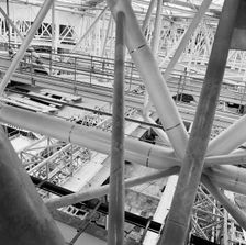 Hangar at Heathrow Airport, Greater London, 1970. Artist: John Gay