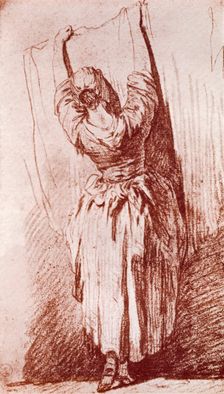 Hanging up the Washing 1913.Artist: Jean-Simeon Chardin