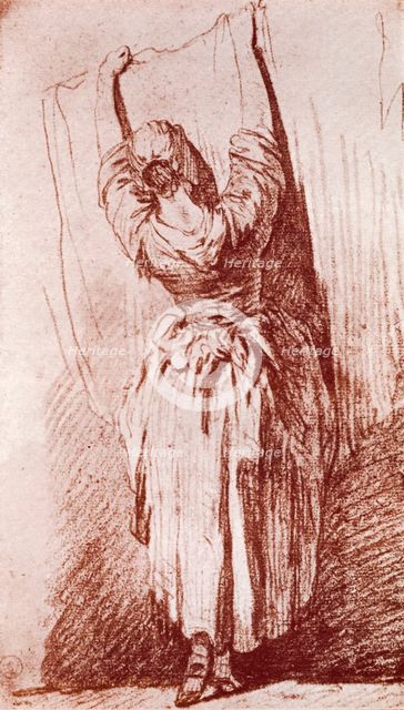 'Hanging up the Washing', 1913.Artist: Jean-Simeon Chardin