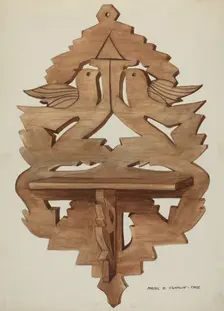 Hanging Wall Shelf, c. 1937. Creator: Majel G. Claflin