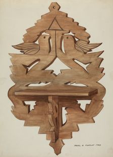 Hanging Wall Shelf, c. 1937. Creator: Majel G. Claflin