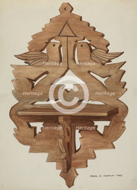 Hanging Wall Shelf, c. 1937. Creator: Majel G. Claflin.