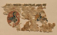 Hanging with birds in roundels, 800s. Creator: Unknown