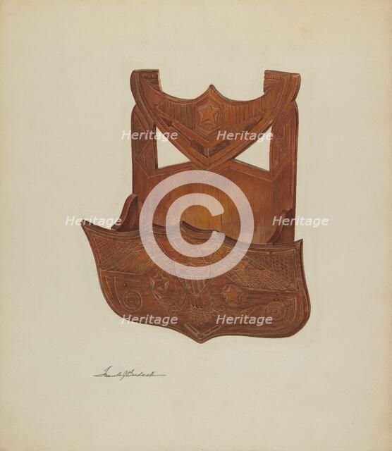 Hanging Comb Rack, c. 1939. Creator: Frank Budash.