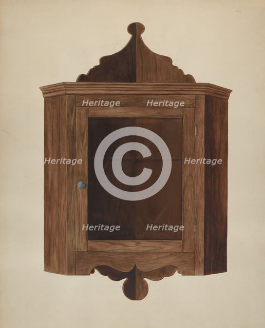 Hanging Corner Cupboard, c. 1938. Creator: Wilbur M Rice.