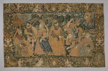 Hanging (Depicting the Story of Esther and King Ahasuerus) (Needlework), France, 1575/1600. Creator: Unknown