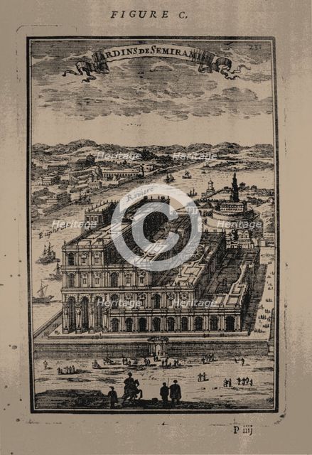 Hanging Gardens of Semiramis, 1683. Artist: Mallet, Alain Manesson (1630-1706)
