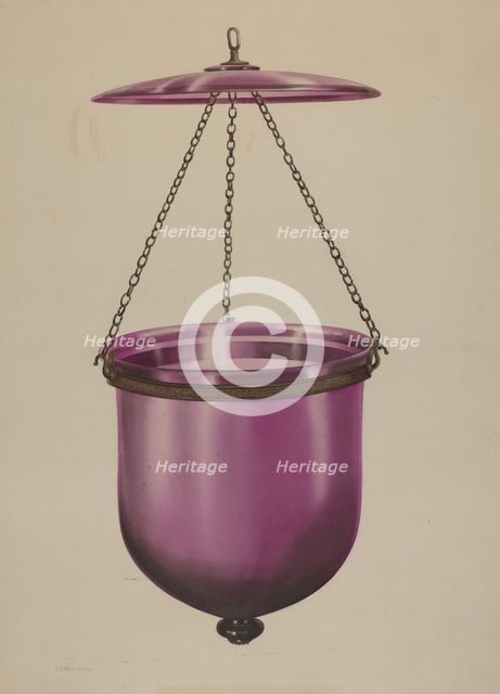 Hanging Lamp, 1935/1942. Creator: Isidore Steinberg.