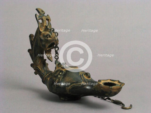 Hanging Lamp with a Griffin’s Head, Byzantine, 4th-6th century. Creator: Unknown.