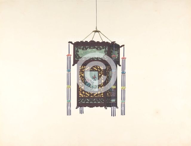 Hanging Lantern, 19th century. Creator: Anon.