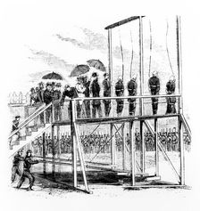Hanging of the Lincoln assassination conspirators, Washington DC, USA, 7th July, 1865