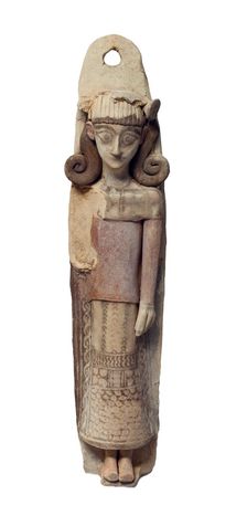 Hanging plate in the form of a goddess