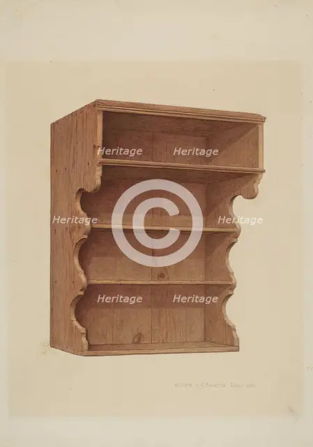 Hanging Shelf, c. 1939. Creator: William H Edwards.
