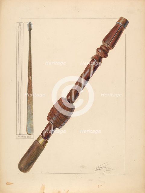 Hand Tool, 1935/1942. Creator: Thomas Holloway.