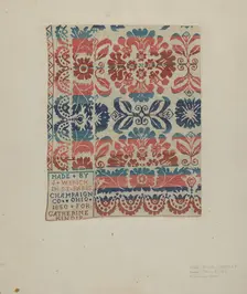 Hand Woven Coverlet, c. 1939. Creator: M. Louise Kent