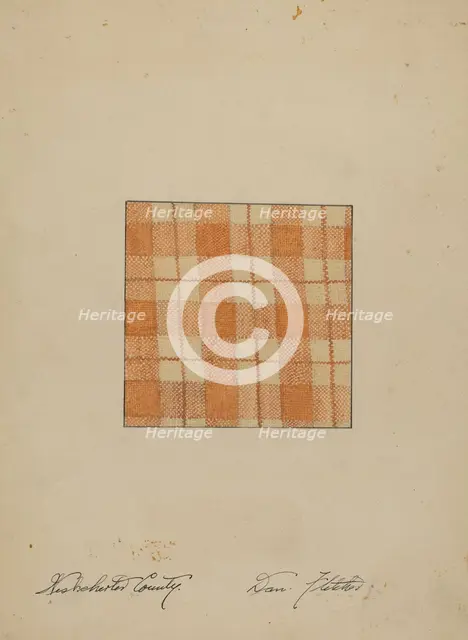 Hand Woven Linen, c. 1937. Creator: Daniel Fletcher.