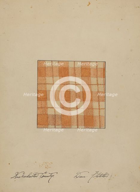 Hand Woven Linen, c. 1937. Creator: Daniel Fletcher.
