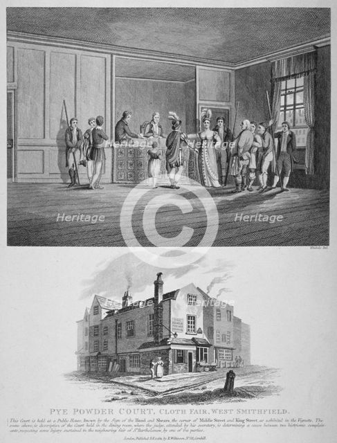 Hand and Shears Inn, Cloth Fair, City of London, 1811. Artist: Anon
