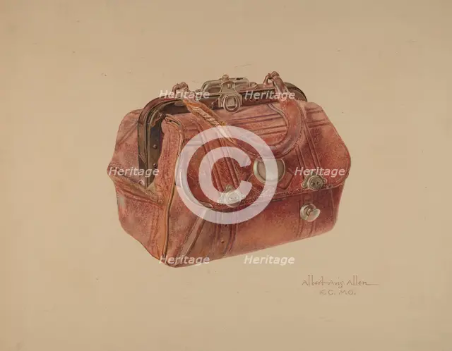 Hand Bag, 1935/1942. Creator: Albert Allen.