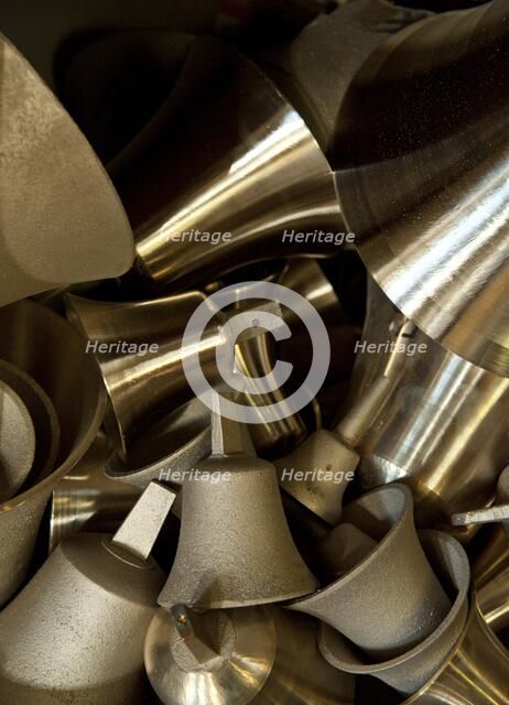 Hand bell blanks, Whitechapel Bell Foundry, 32-34 Whitechapel Road, Tower Hamlets, London, 2010. Artist: Derek Kendall.