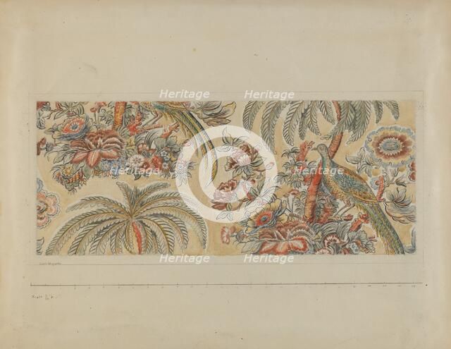 Hand Blocked Chintz, c. 1936. Creator: Edith Magnette.