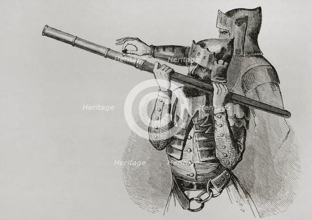Hand cannon, 15th century, (1877).  Creator: Unknown.