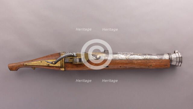 Hand Cannon, Japanese, barrel late 18th-early 19th century; stock, dated 1865. Creator: Kazuki Nobumichi.