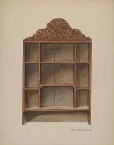 Hand Carved Cabinet, 1938. Creator: Ethel Dougan