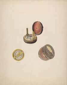 Hand Compass, c. 1939. Creator: Robert Clark