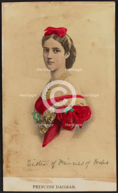 Hand-colored albumen portrait of Princess Dagmar, 1860-1870. Creator: Unknown.