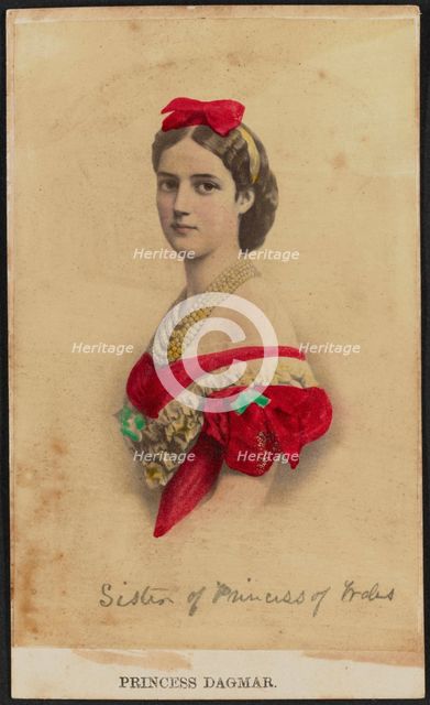 Hand-colored albumen portrait of Princess Dagmar, 1860-1870. Creator: Unknown.