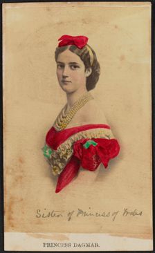 Hand-colored albumen portrait of Princess Dagmar, 1860-1870. Creator: Unknown