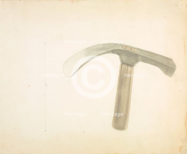 Hand Forged Adze, c. 1936. Creator: Donald Streeter.