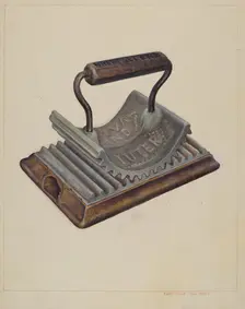 Hand Fluting Iron, c. 1938. Creator: Samuel W. Ford