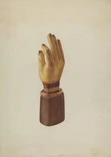 Hand Glove Advertisement, c. 1938. Creator: Robert Calvin