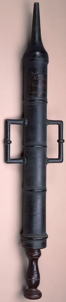 Hand held fire squirt, 17th century. Creator: Unknown