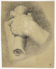 Hand Holding Roll of Papers, n.d. Creator: Charles Lucy