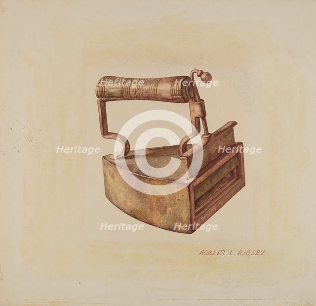Hand Iron, c. 1938. Creator: Robert Rigsby.