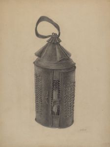 Hand Lantern, 1935/1942. Creator: William Schmidt