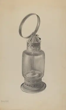 Hand Lantern, c. 1938. Creator: Amelia Tuccio