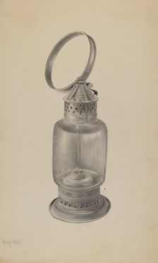 Hand Lantern, c. 1938. Creator: Amelia Tuccio