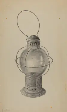 Hand Lantern, c. 1938. Creator: Amelia Tuccio