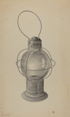 Hand Lantern, c. 1938. Creator: Amelia Tuccio