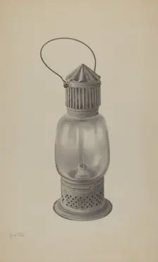 Hand Lantern, c. 1938. Creator: Amelia Tuccio