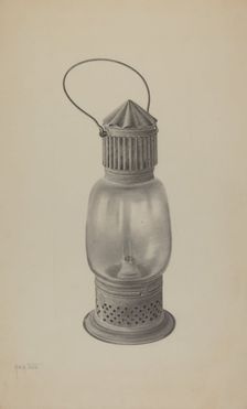 Hand Lantern, c. 1938. Creator: Amelia Tuccio