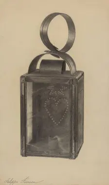Hand Lantern, c. 1938. Creator: Filippo Porreca