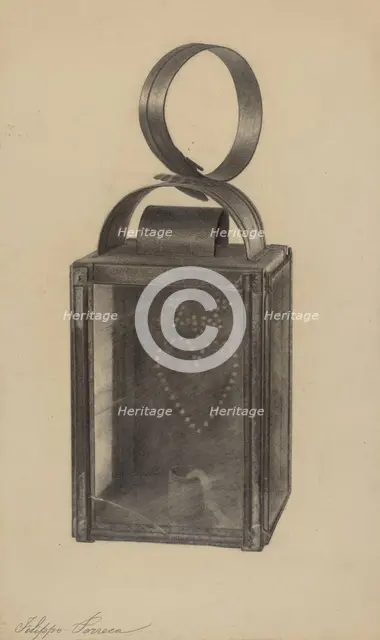 Hand Lantern, c. 1938. Creator: Filippo Porreca.